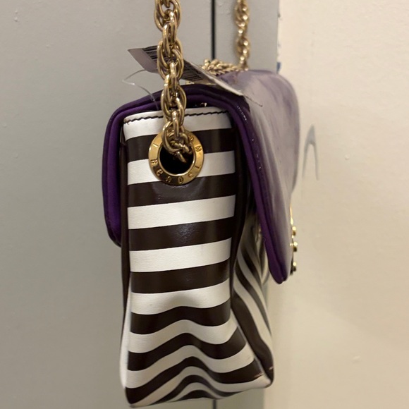 Henri Bendel Purple and Black Striped Women's Bag - Picture 11 of 15